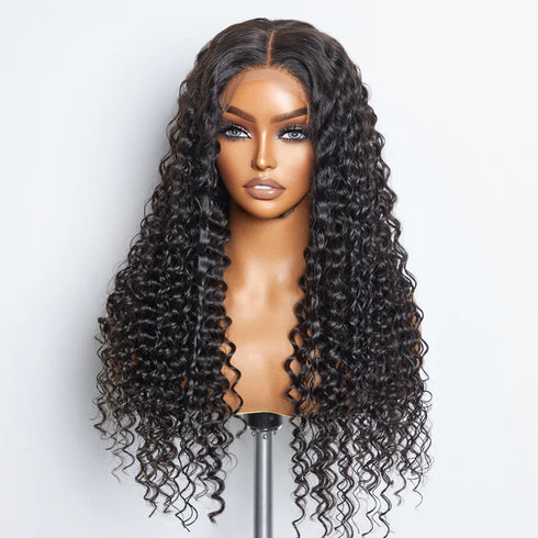 Maganda Rain 180% Density 5x5 Lace Closure Deep Wave Glueless Wig