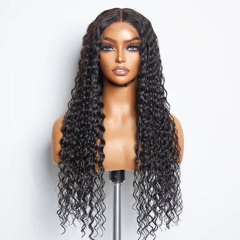 Maganda Rain 180% Density 5x5 Lace Closure Deep Wave Glueless Wig