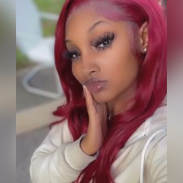 Maganda Rain 24 Inches Burgundy Straight 13x4 Lace Front Wig