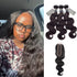 Maganda Rain Mink Body Wave 3 bundles with 2x6 HD lace closure