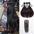 Maganda Rain Mink Straight 3 bundles with 5x5 HD lace closure
