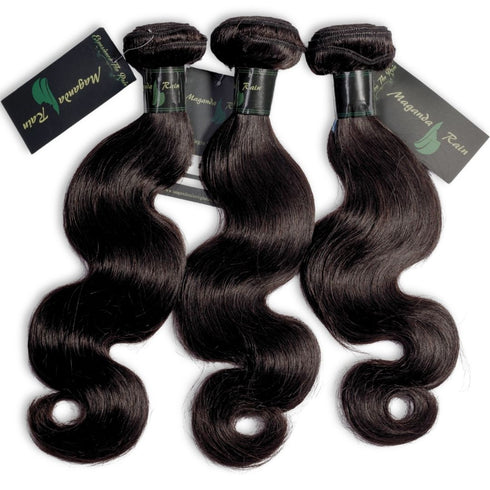 Maganda Rain 100% cabello humano virgen onda del cuerpo 3 paquetes