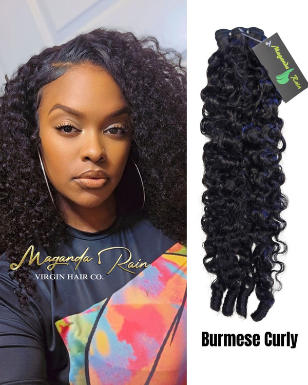 Maganda Rain 100% Human Hair Burmese Curly Bundles