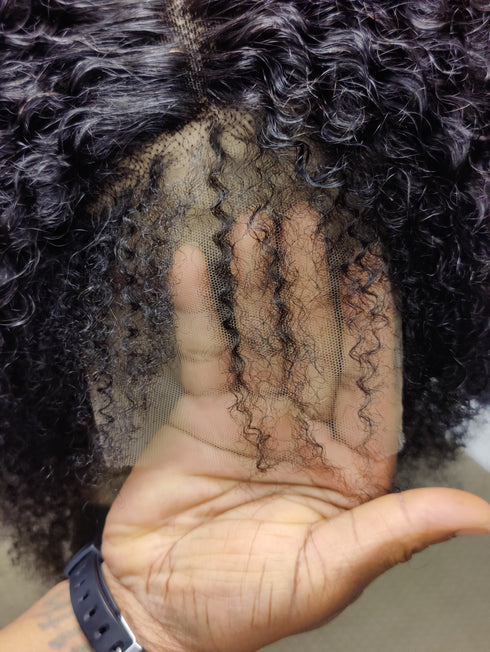 Maganda Rain 4C Kinky Edge Kinky Curly Glueless Wig