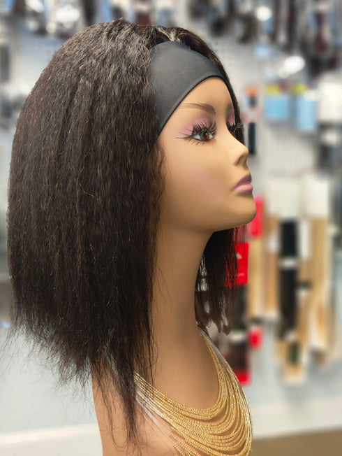 Maganda Rain 12" Kinky Straight Ready To Wear Headband Wig