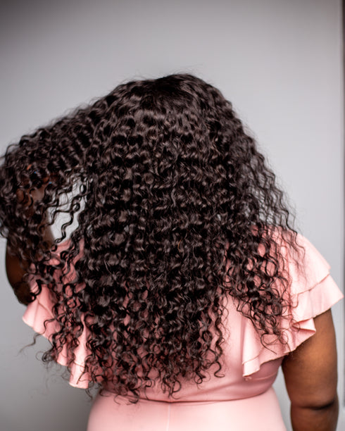 Maganda Rain 180% Density 5x5 Lace Closure Water Wave Glueless Wig