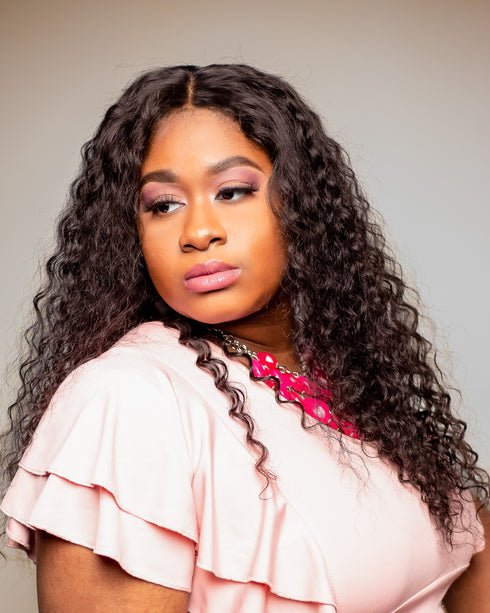 Maganda Rain 180% Density 5x5 Lace Closure Water Wave Glueless Wig