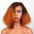 Maganda Rain 10" Mixed Brown Short Cut Curly HD Lace Glueless Wig