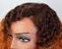 Maganda Rain 10" Mixed Brown Short Cut Curly HD Lace Glueless Wig