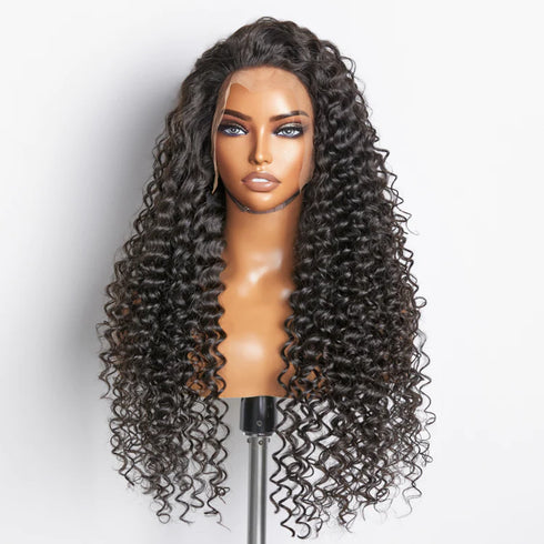 Maganda Rain HD 13x4 Full Frontal Lace 200% Density Deep Wave Glueless Wig