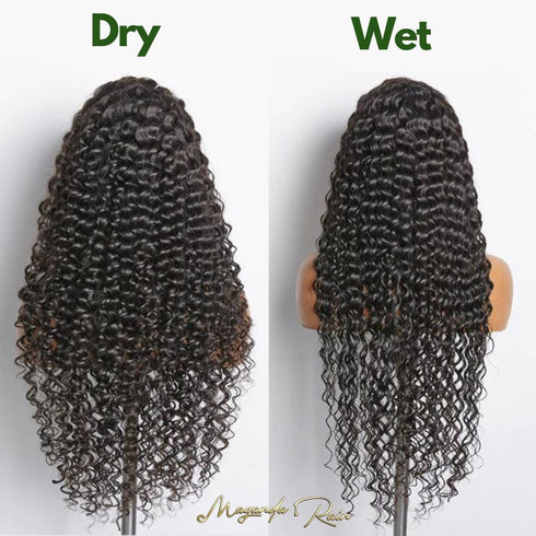 Maganda Rain HD 13x4 Full Frontal Lace 200% Density Deep Wave Glueless Wig