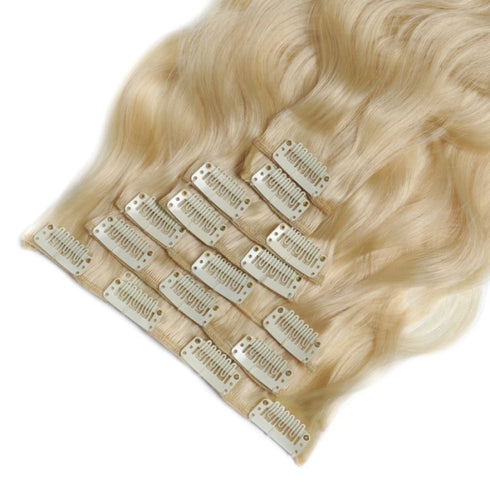 10 extensiones de cabello con clip de 120 g.