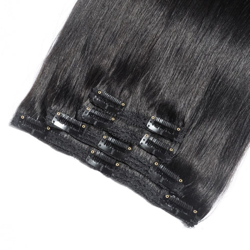 10pcs 120g Clip-Ins Straight Hair Extensions