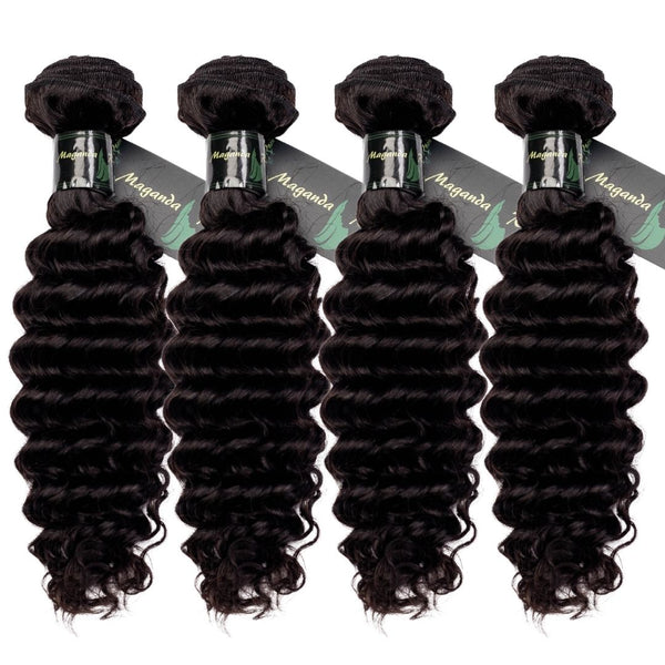Maganda Rain 100% Virgin Human Hair Deep Curly 4 Bundles