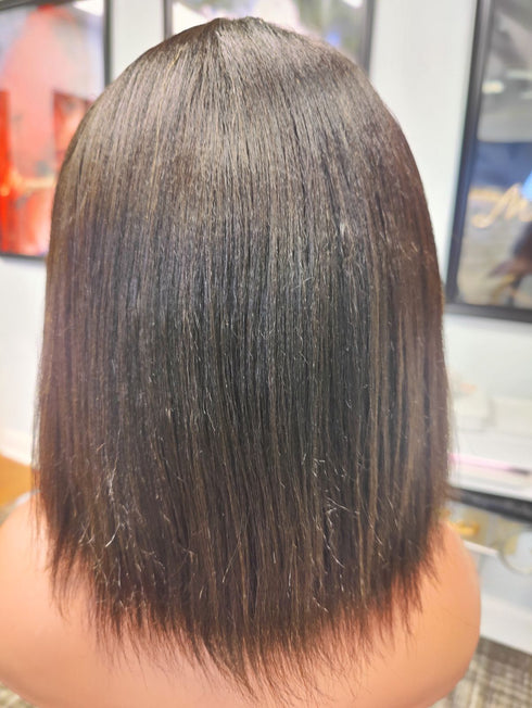 Maganda Rain Peluca con diadema recta lista para usar de 10" #1B