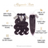 Maganda Rain Mink Body Wave 3 bundles with 2x6 HD closure product highlights infographic