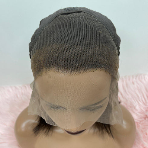 Maganda Rain Raw Indian 13x4 Lifting Bang Straight Bob Wig